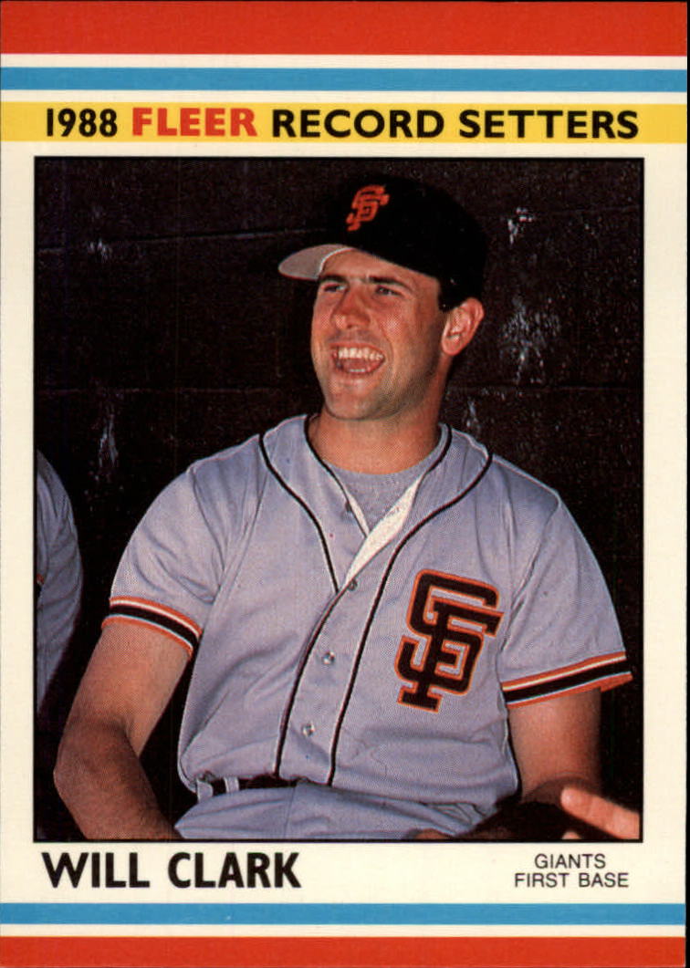 1988 Fleer Record Setters Baseball Cards       006      Will Clark